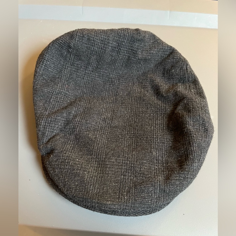 Wonderful Fashion Flatcap Gray Wool Tweed One Size Cabbie Gatsby Mens Hat EUC